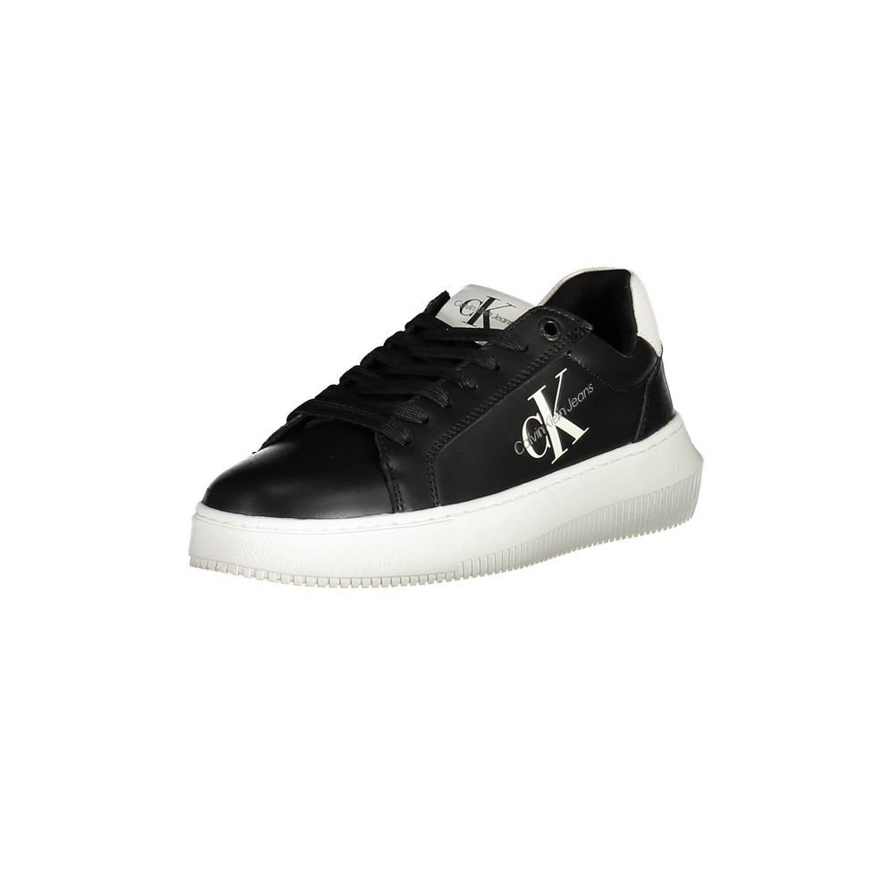 Calvin Klein Sorte Læder Sneakers til Kvinder
