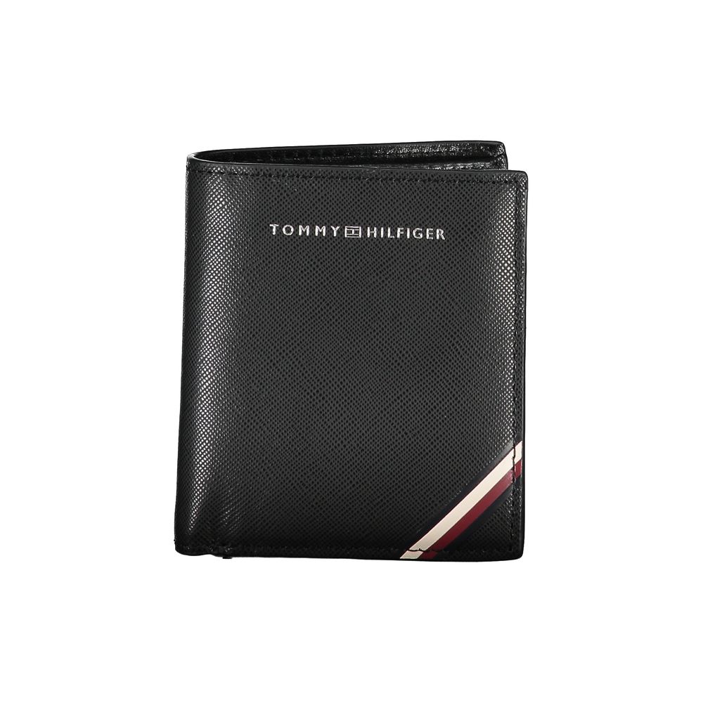 Tommy Hilfiger Sort Læder Mænds Pung