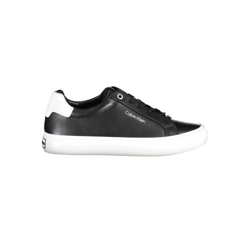 Calvin Klein Sort Læder Sneakers til Kvinder