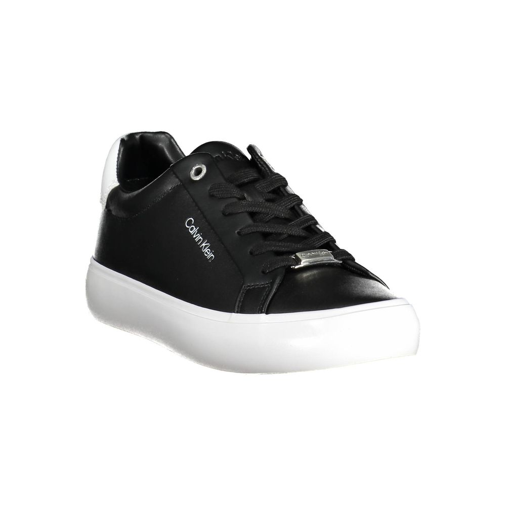 Calvin Klein Sort Læder Sneakers til Kvinder