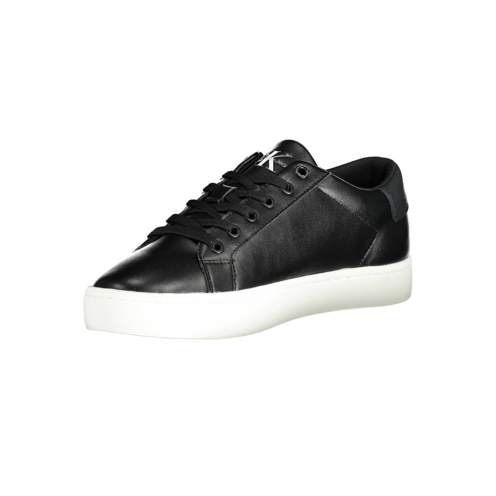 Calvin Klein Mænds Sorte Læder Sneakers