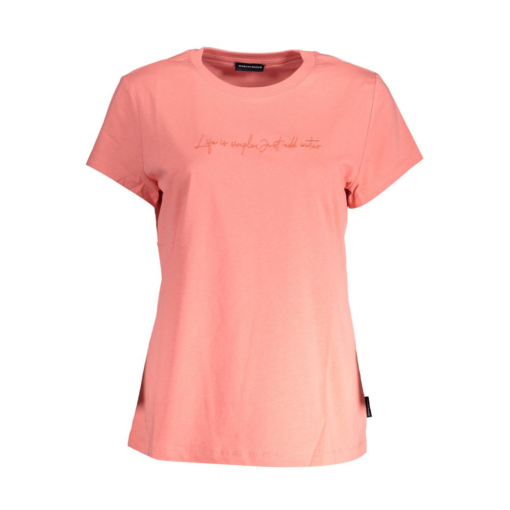 North Sails Pink Cotton T-Shirt til Damer