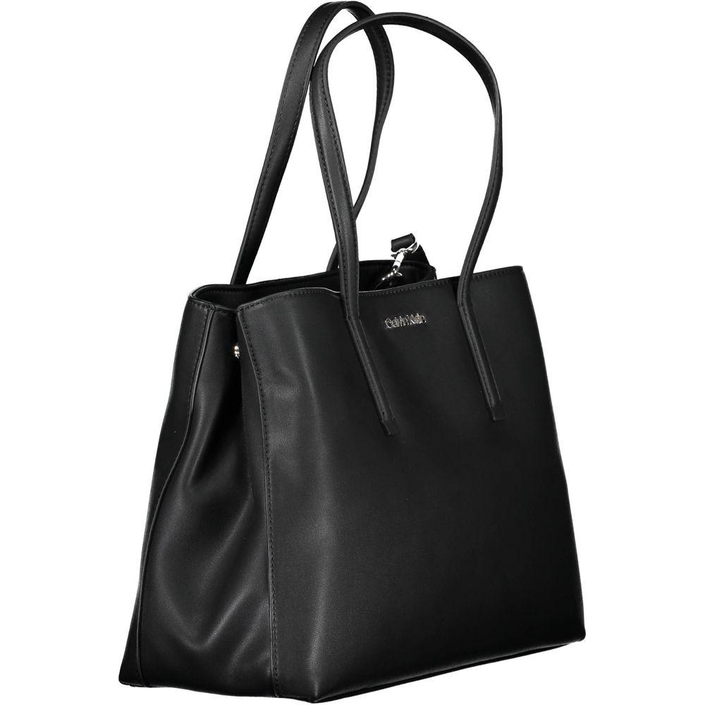 Calvin Klein Sort Håndtaske i Genanvendt Polyester
