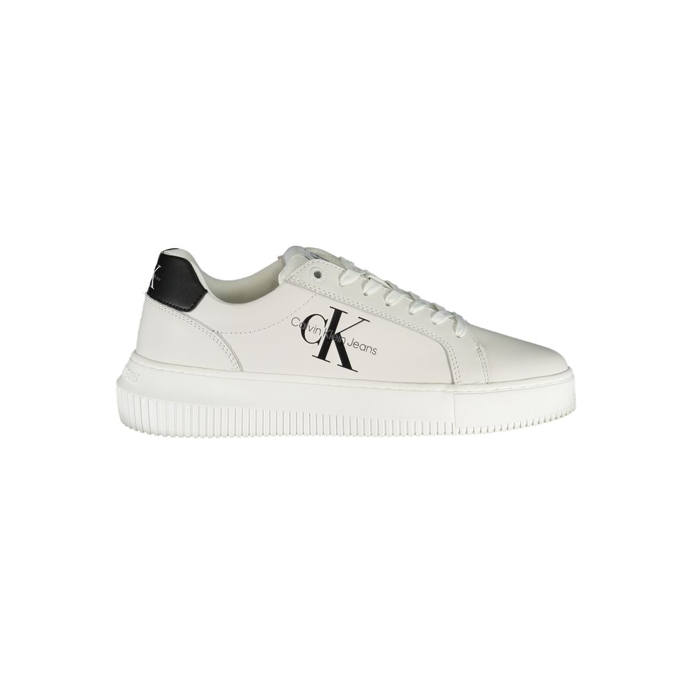 Calvin Klein Eco-Chic Hvid Sneakers med Kontrast Detaljer
