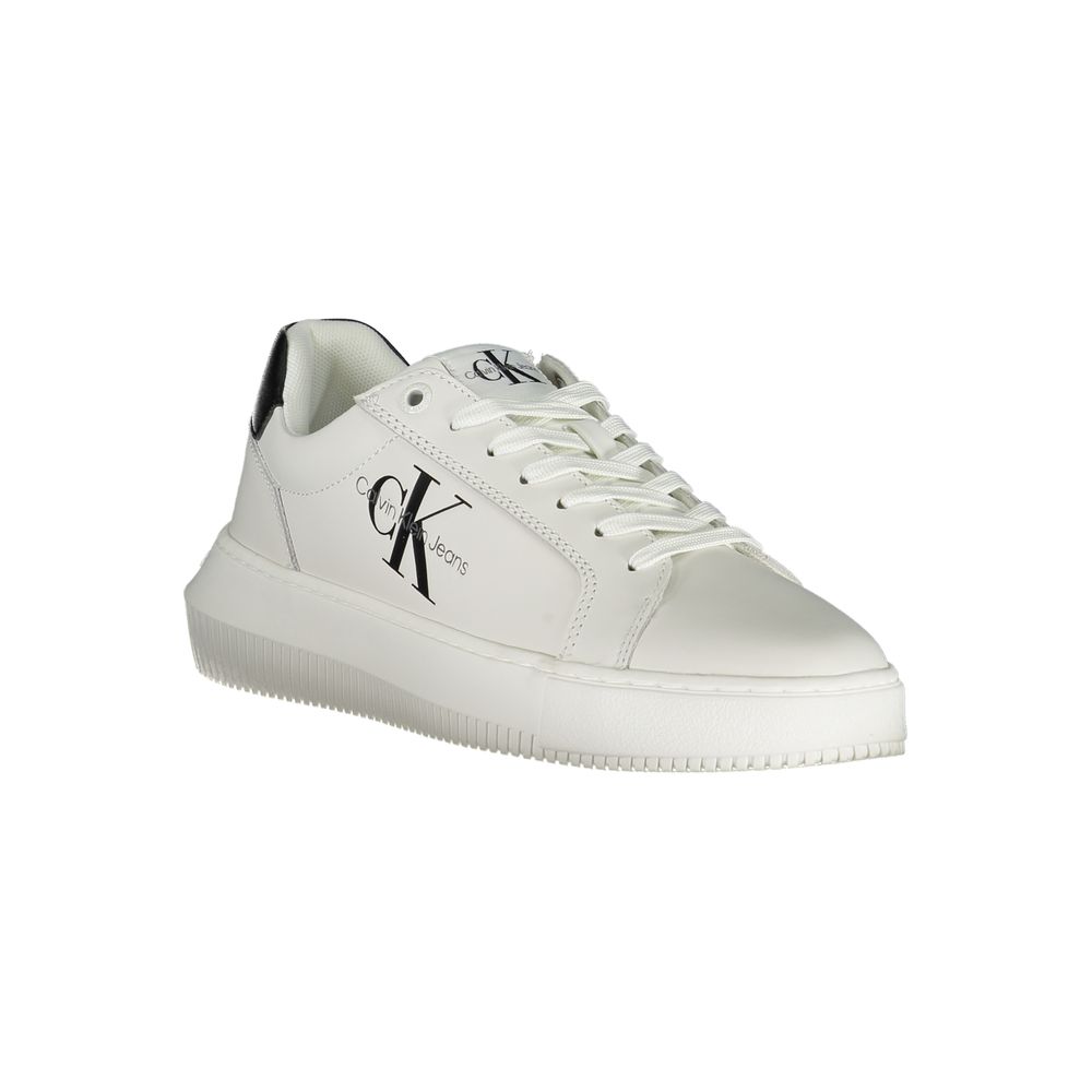Calvin Klein Eco-Chic Hvid Sneakers med Kontrast Detaljer