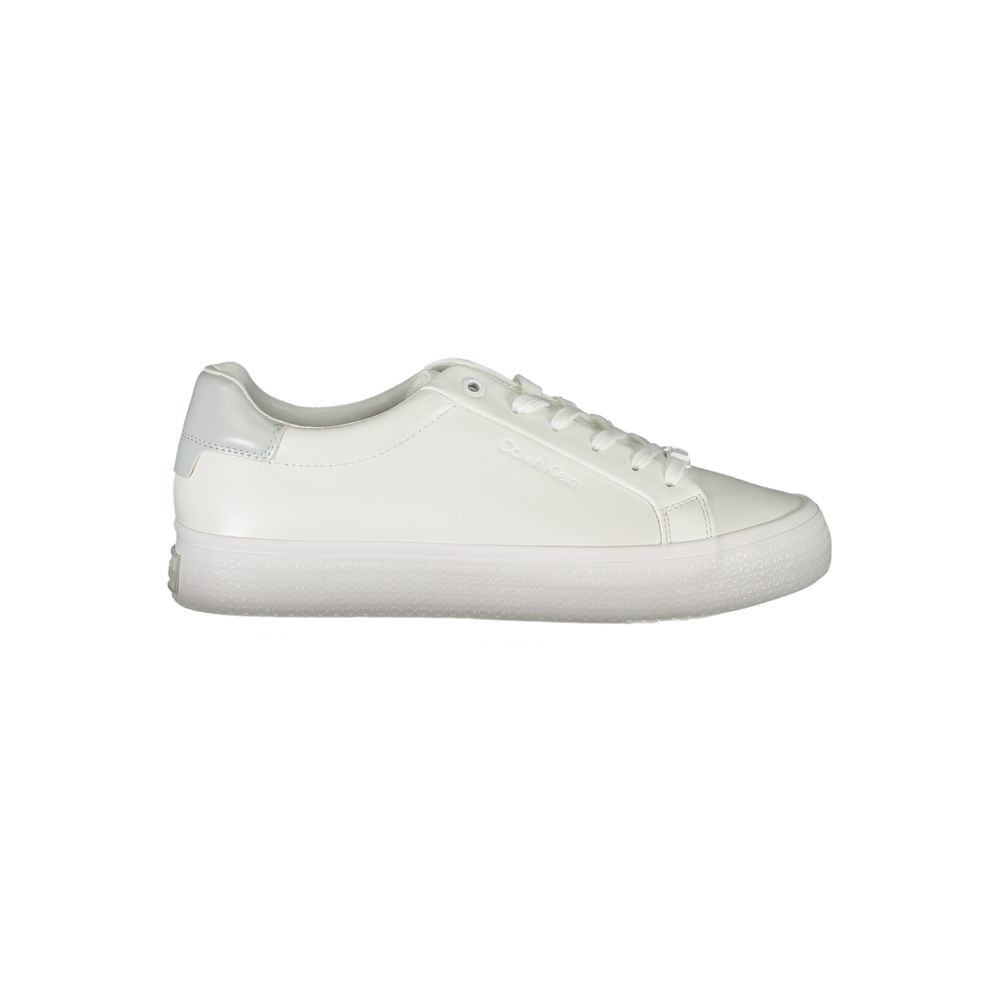 Calvin Klein Elegante Hvide Sneakers med Kontrast Detaljer