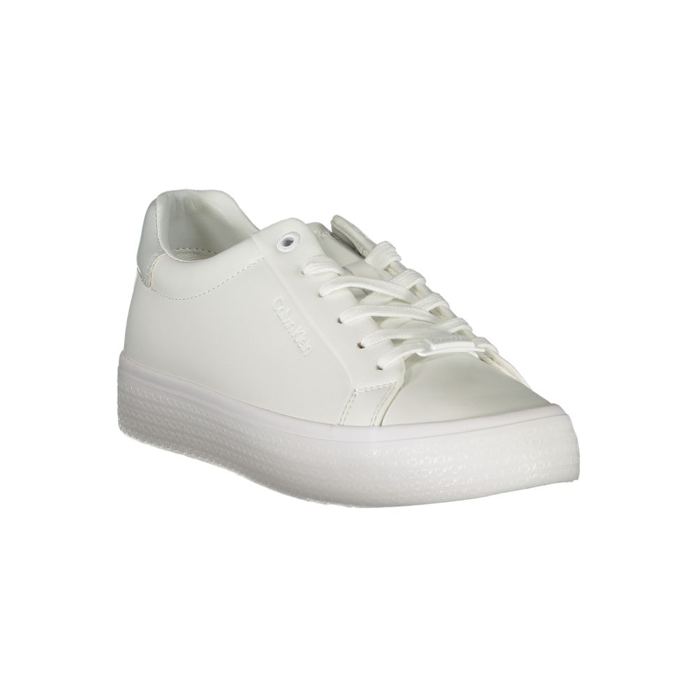 Calvin Klein Elegante Hvide Sneakers med Kontrast Detaljer
