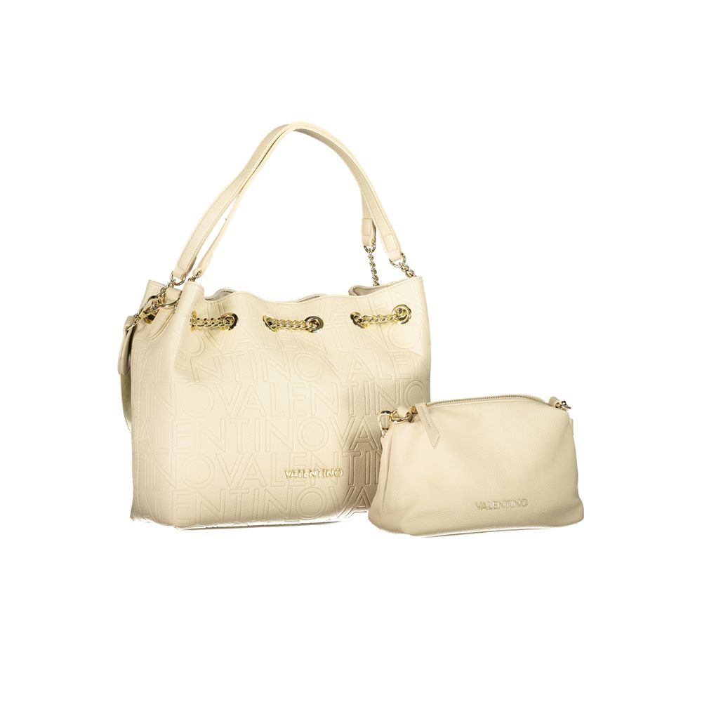 Valentino Bags Beige Håndtaske med 2 Justerbare Remme