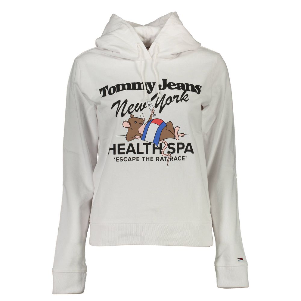 Tommy Hilfiger Hvid Bomulds Hoodie til Kvinder