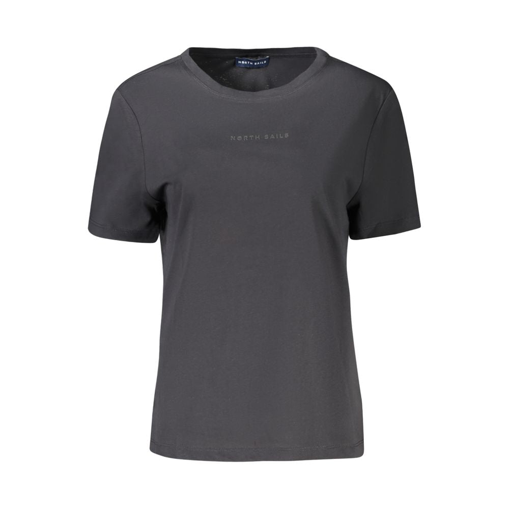 North Sails Sort T-Shirt i Bomuld med Kort Ærme