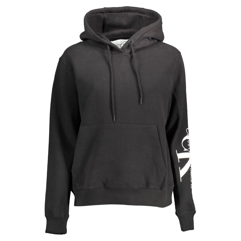 Calvin Klein Sort Cotton Hoodie til Damer