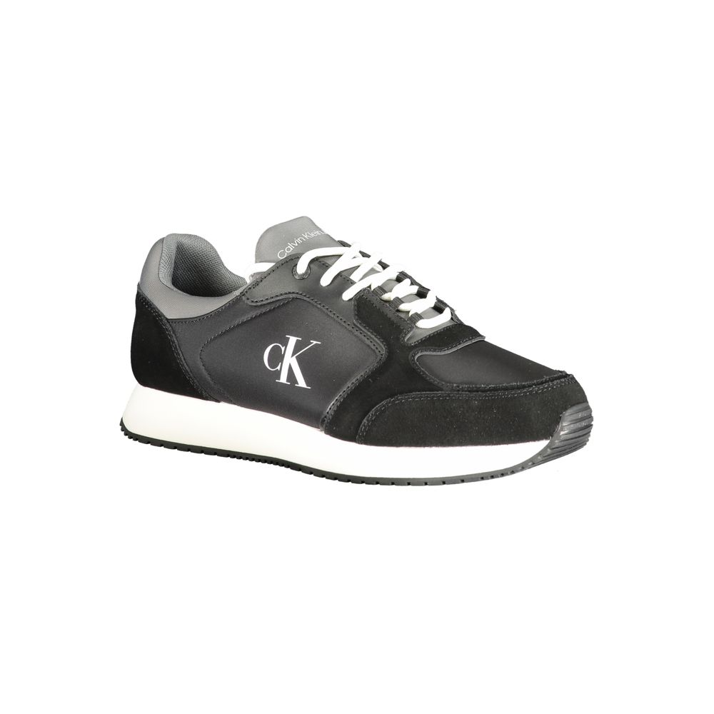 Calvin Klein Black Leather Sneakers til Mænd