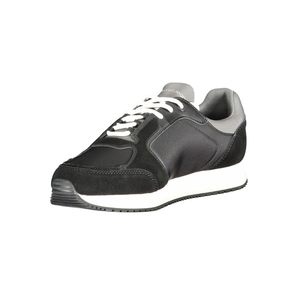 Calvin Klein Black Leather Sneakers til Mænd
