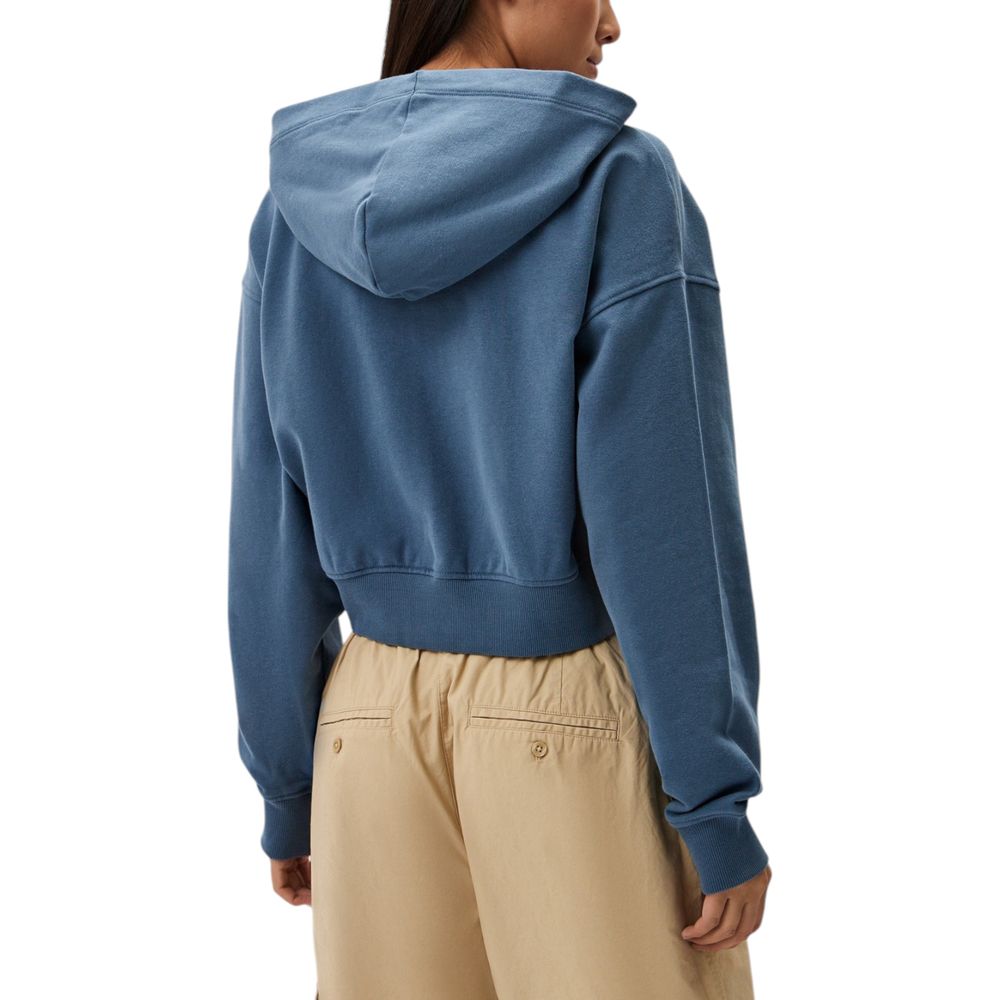 Calvin Klein Jeans Light Blue Cotton Hoodie til kvinder
