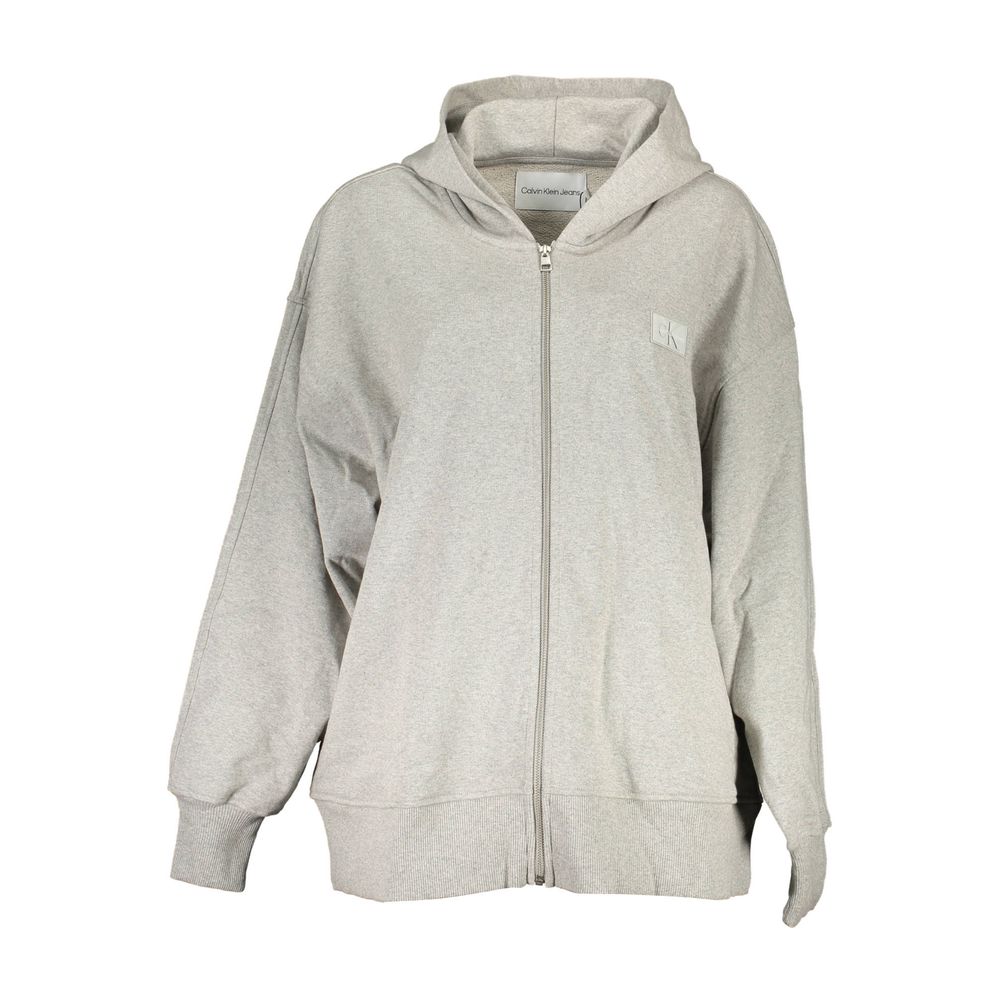 Calvin Klein Grå Sweatshirt i 100% Genanvendt Bomuld