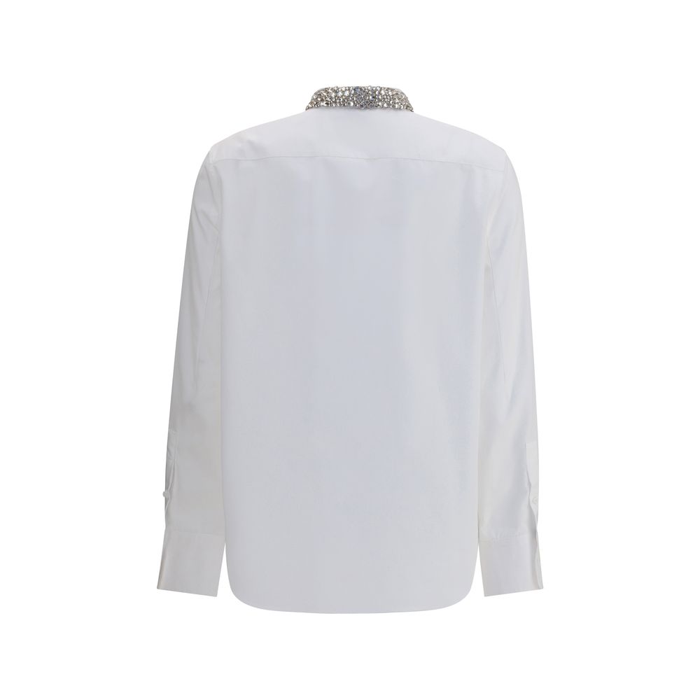 Alexander McQueen Skjorte med Pyntet Krave