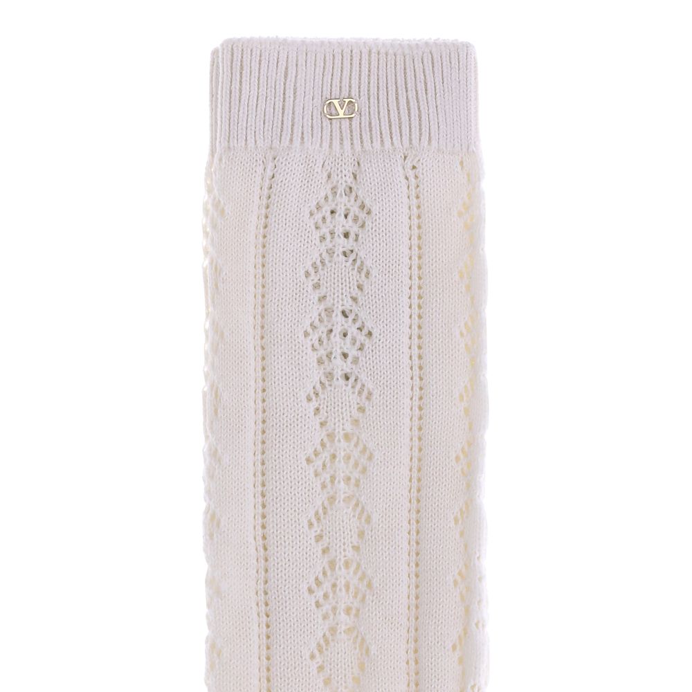 Valentino Garavani Cotton Crochet Socks - Elegante Knæstrømper