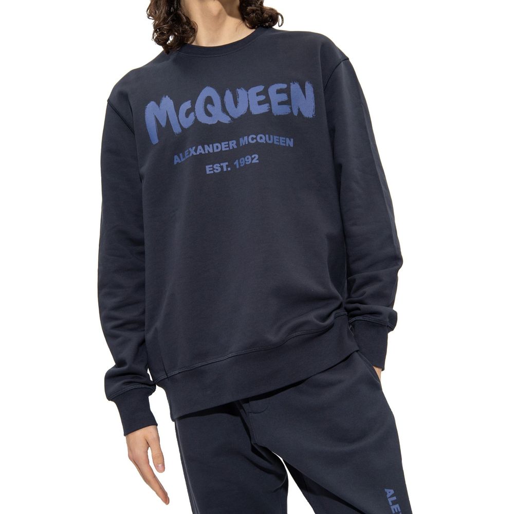 Alexander McQueen Herre Cotton Logo Sweatshirt