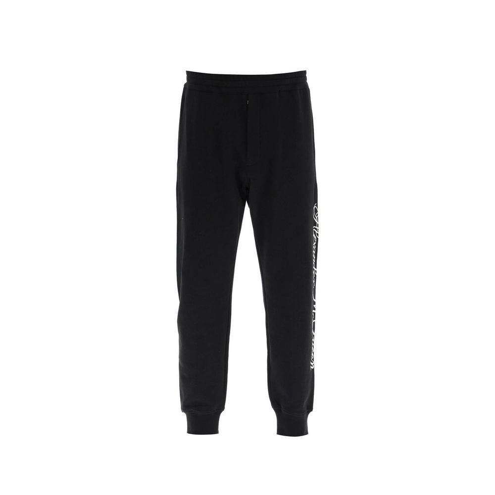 Alexander McQueen Logo Cotton Pants til Mænd