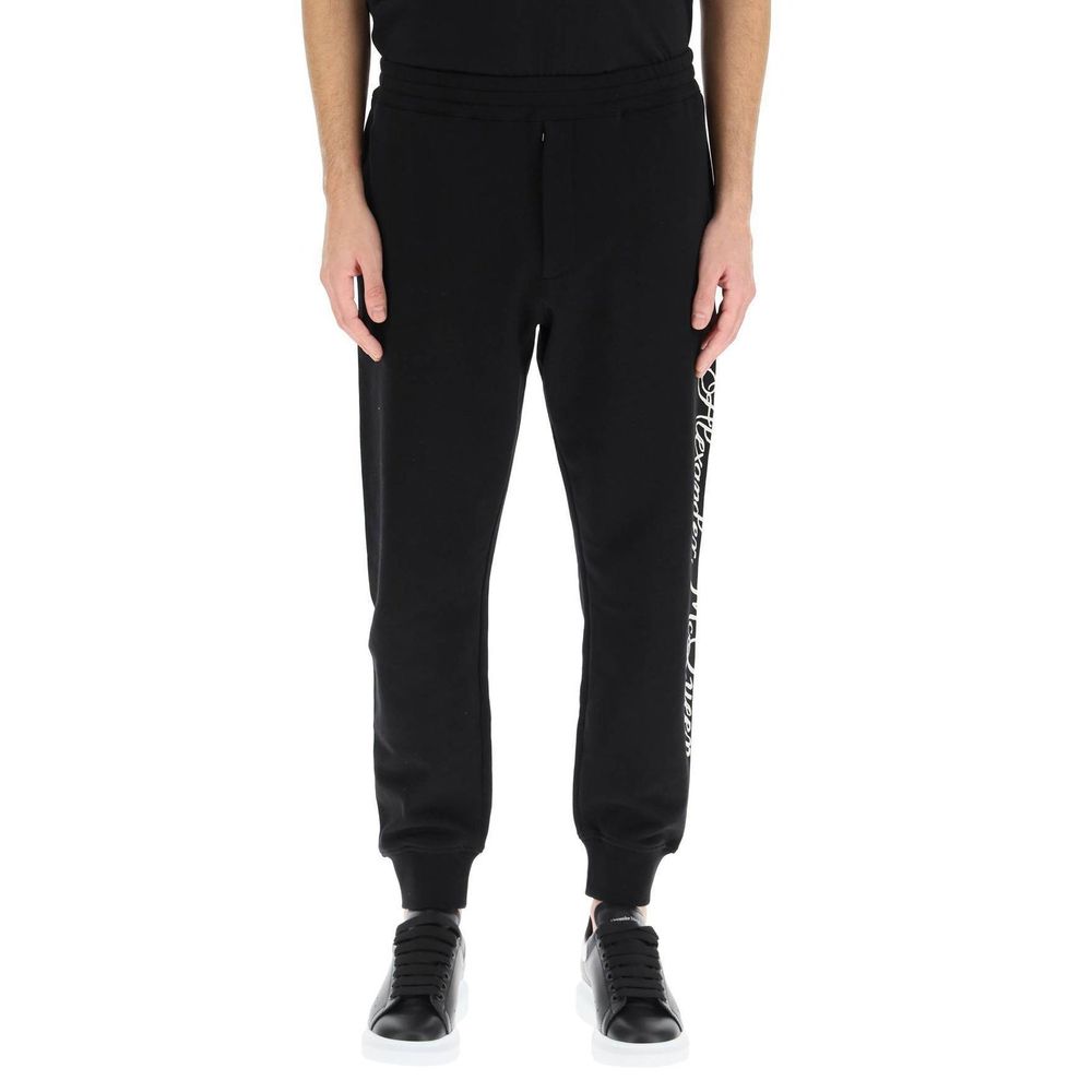 Alexander McQueen Logo Cotton Pants til Mænd