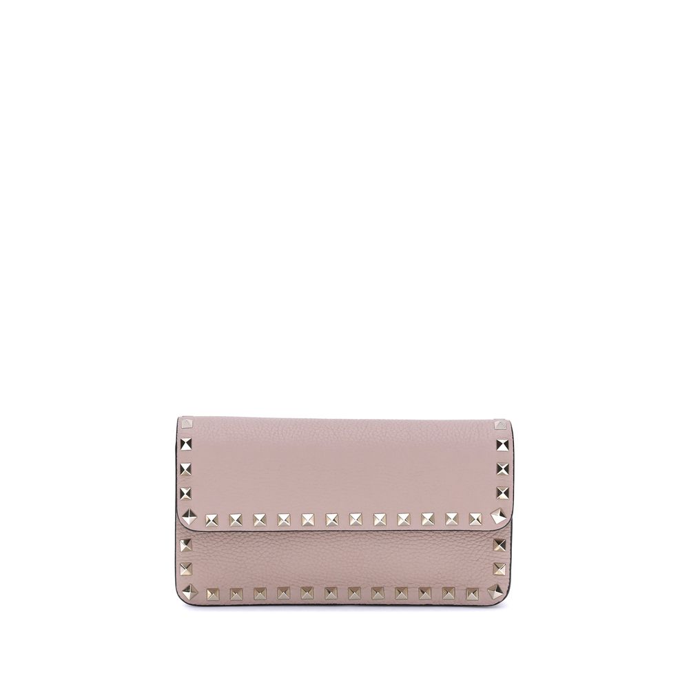 Valentino Garavani Rockstud Wallet with Strap - Vitello Stams
