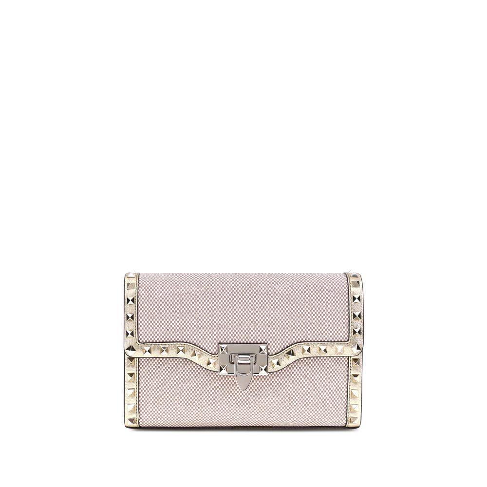 Valentino Garavani Lille Canvas Rockstud Håndtaske