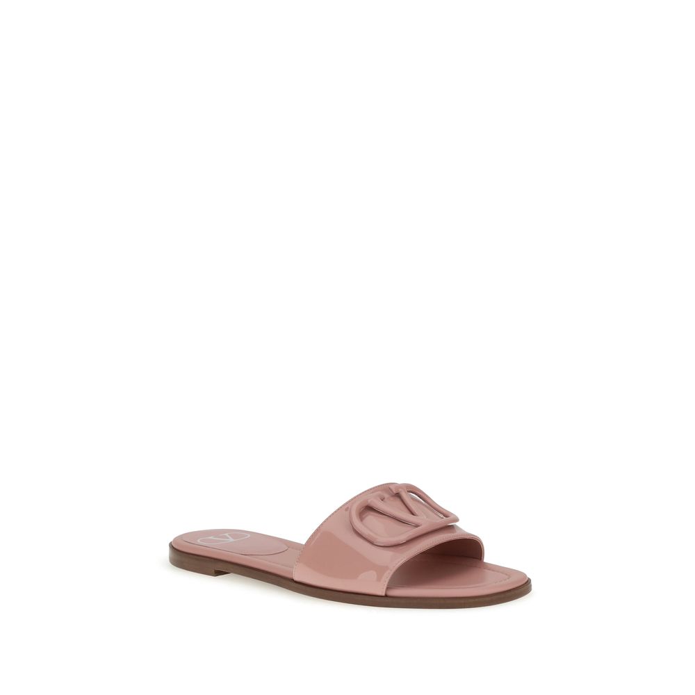 Valentino Garavani Patent Læder VLogo Slide Sandaler