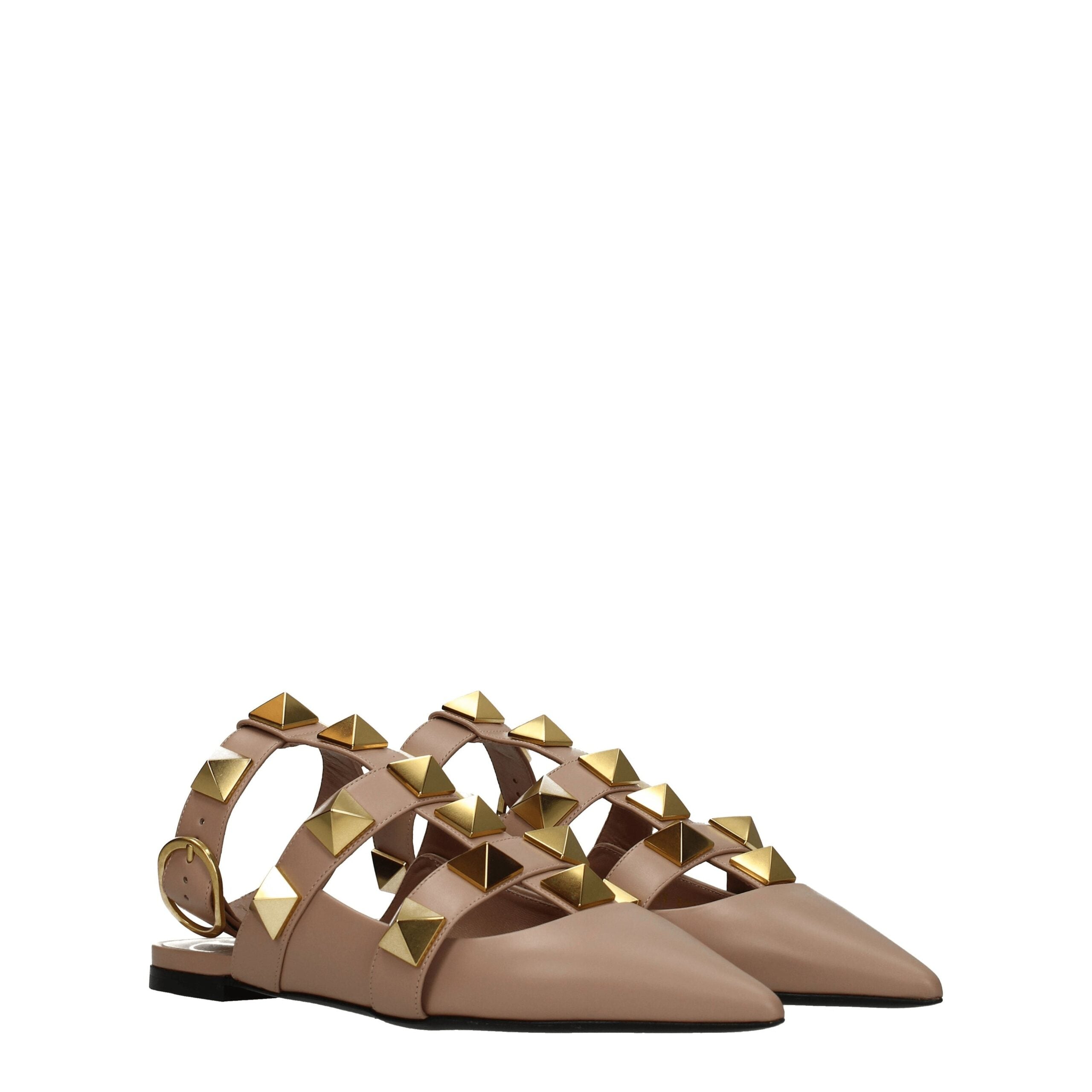 Valentino Garavani Pink Leather Sandal med Stjerner